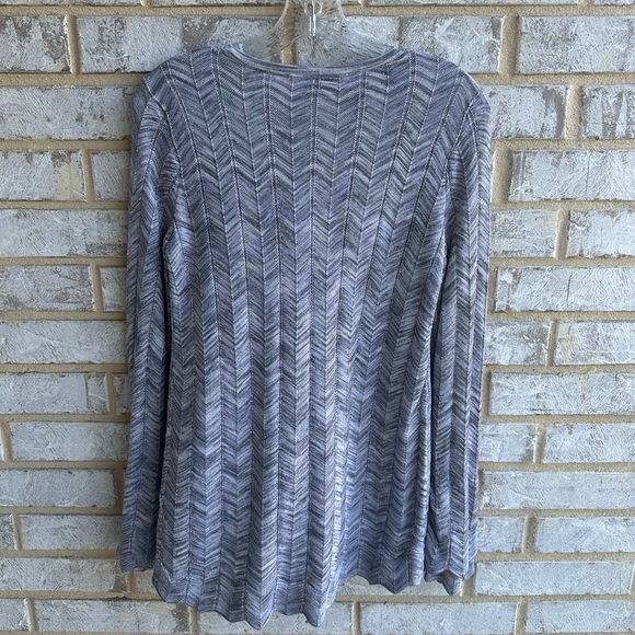 White House Black Market Silver Knit Pullover Sweater, Size S - Picture 2 of 6